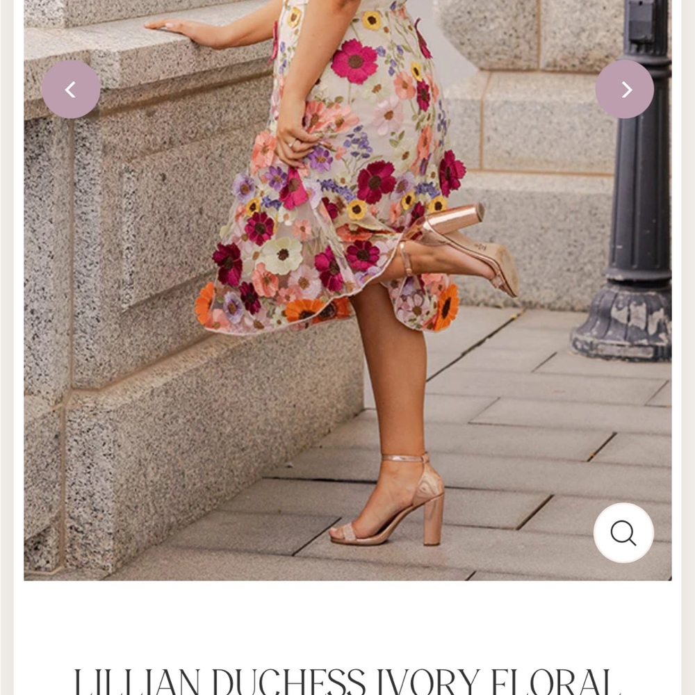 DM Fashion embroidered Lillian Dress L